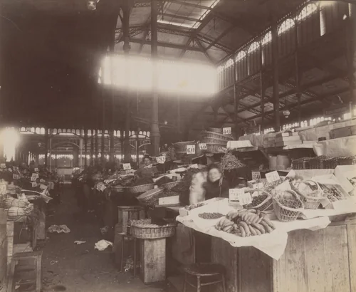 Les Halles by Eugène Atget, photograph, 1910