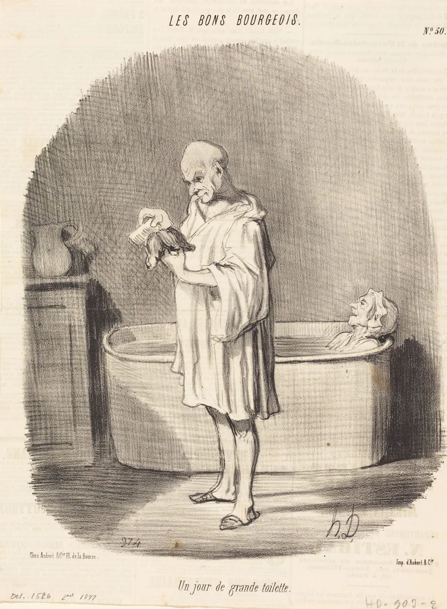Un Jour de grande toilette by Honoré Daumier, print, 1847