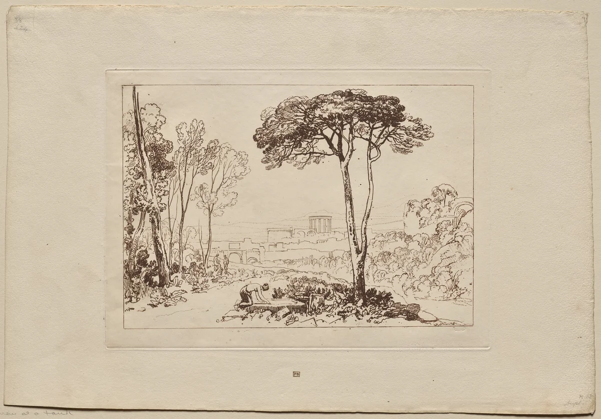 Liber Studiorum: Scene in the Campagna by Joseph Turner, print