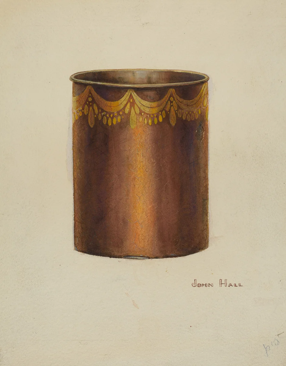 Toleware Vase by John Hall, index of american design, 1941