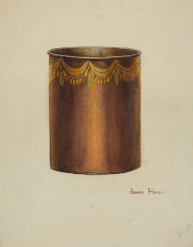 Toleware Vase by John Hall, index of american design, 1941