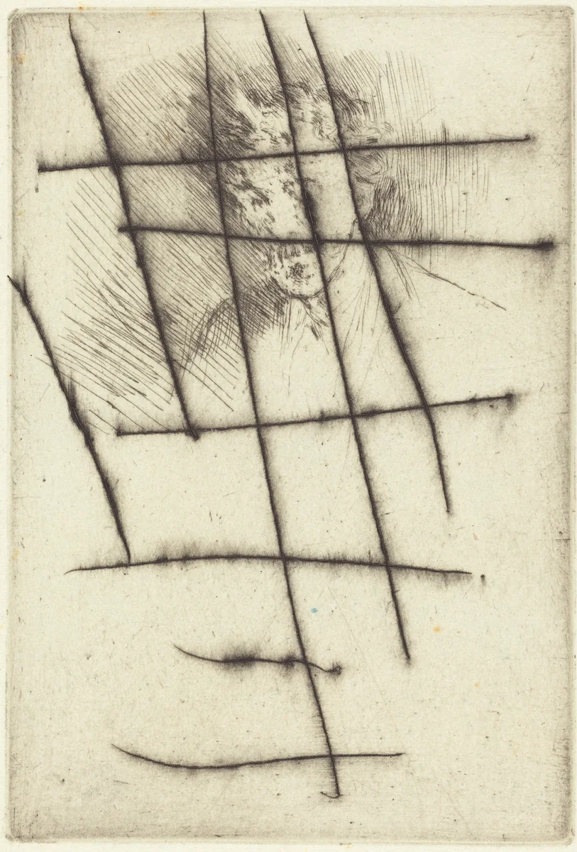 Whistler with the White Lock by James McNeill Whistler, print, 1879