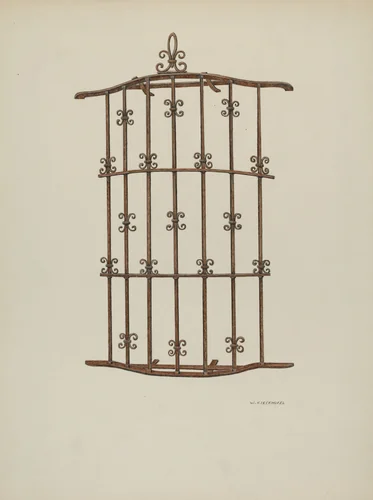 Iron Grille at Window by William Kieckhofel, index of american design, 1941