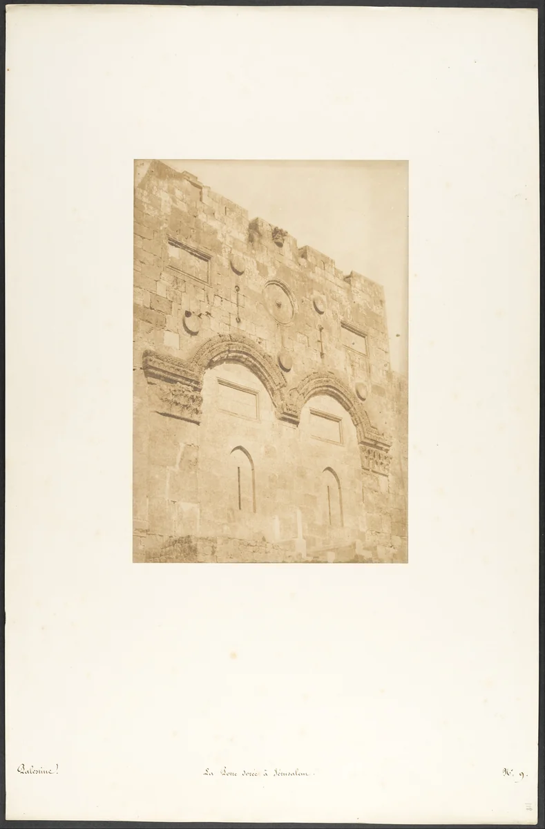 La Porte dorée à Jérusalem by Maxime Du Camp, photograph, 1850