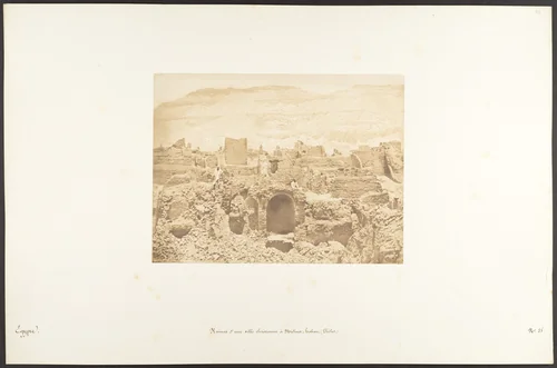 Ruines d'une ville chrétienne, à Médinet-habou (Thèbes) by Maxime Du Camp, photograph, 1849-1850