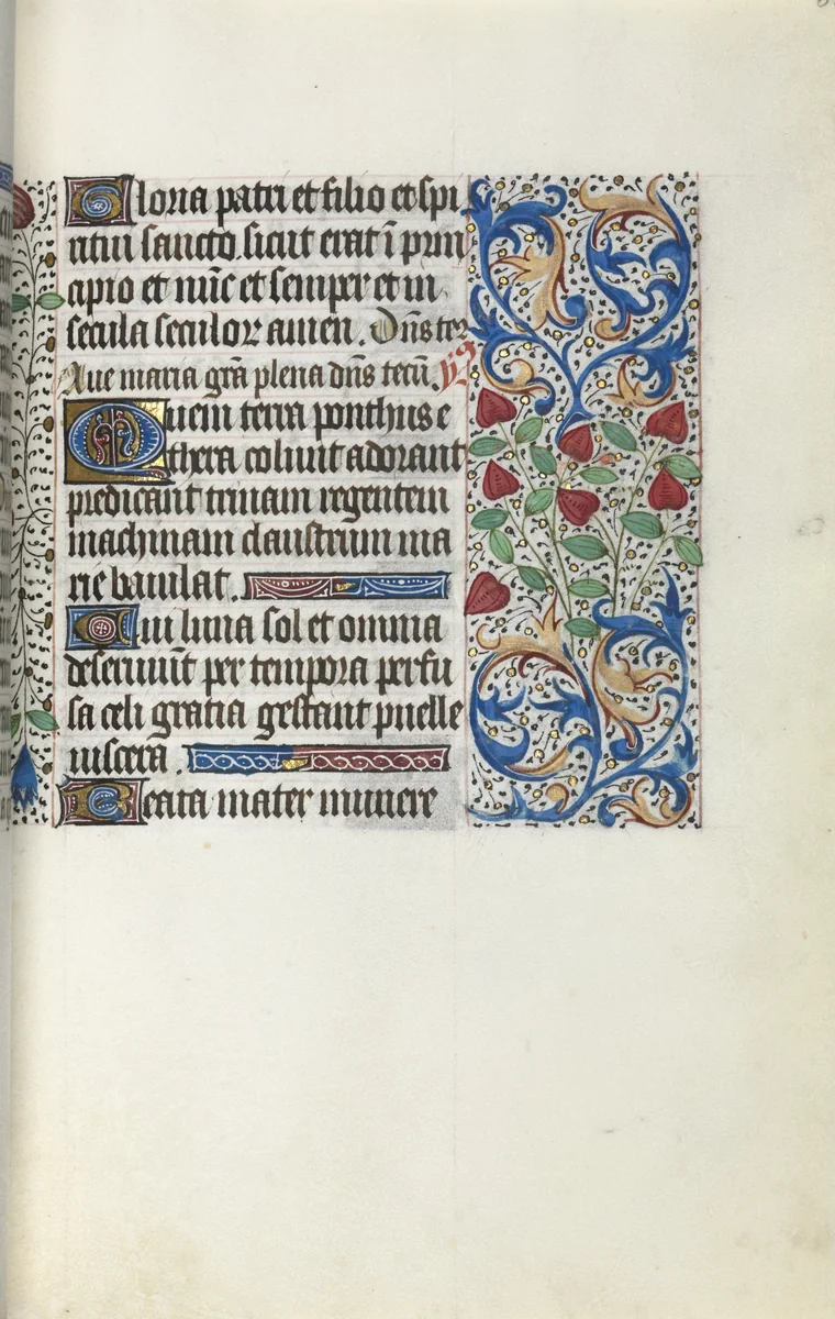 Book of Hours (Use of Rouen): fol. 30r by Master of the Geneva Latini, book, 1465-1475