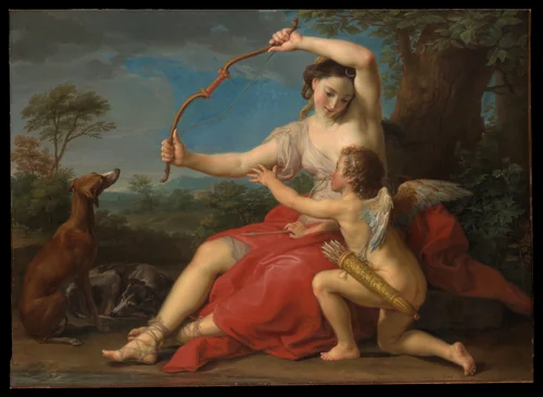 Diana and Cupid by Pompeo Batoni, painting, 1761