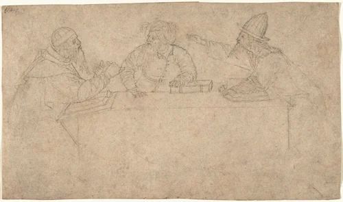 Three Philosophers by Vittore Carpaccio, drawing, 1465-1526