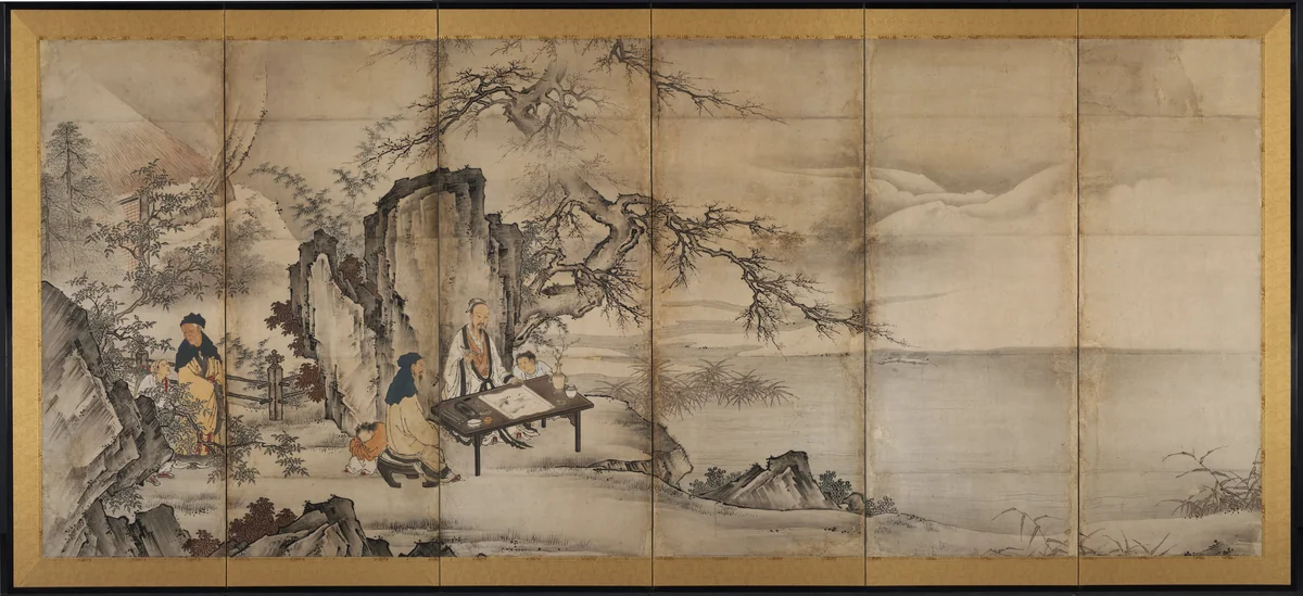 The Four Accomplishments by Kano Shōei, painting, 1573-1615
