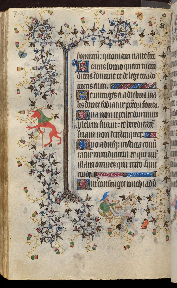 Hours of Charles the Noble, King of Navarre (1361-1425): fol. 153v, Text by Master of the Brussels Initials and Associates, book, 1400-1410