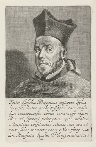 Portret van Joseph de Bergaigne by Pieter Nolpe, print, 1644
