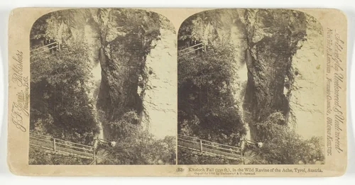 Kitzloch Fall in the Wild Ravine of the Ache, Tyrol, Austria by J. F. Jarvis, photograph, 1898