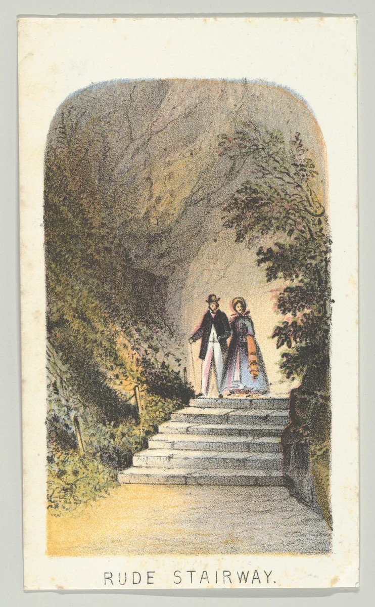 Rude Stairway, from the series, Views in Central Park, New York, Part 2 by Louis Prang & Co., print, 1864