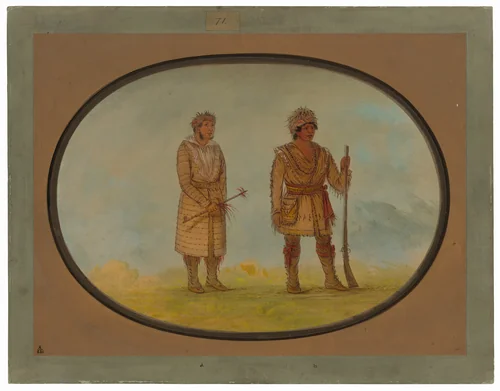 Two Cherokee Chiefs by George Catlin, painting, 1861-1869