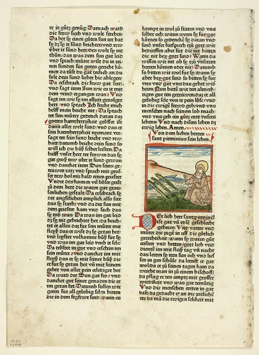 Life of Saint Pirminius from Heiligenleben, Winterteil (Lives of the Saints, Wintertime), Plate 1 from Woodcuts from Books of the 15th Century by Günther Zainer, print, 1471