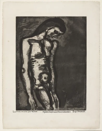 Trial proof for Eternally Scourged..., plate III from Miserere by Georges Rouault, print, 1922