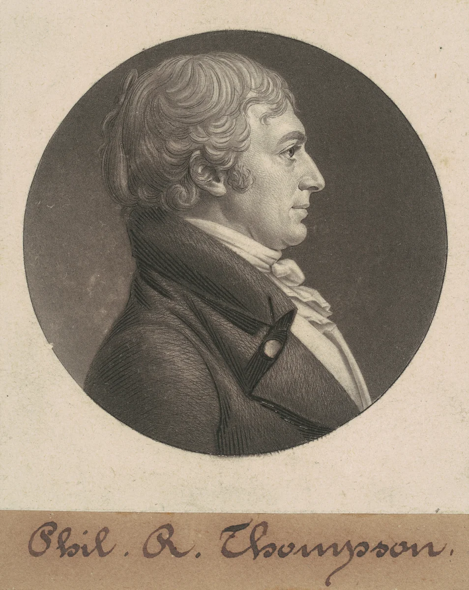 Philip Rootes Thompson by Charles B. J. Févret de Saint-Mémin, print, 1806
