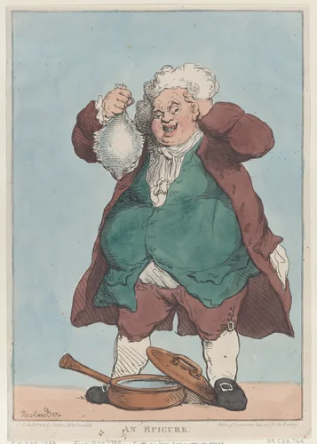 An Epicure by Thomas Rowlandson, print, 1801