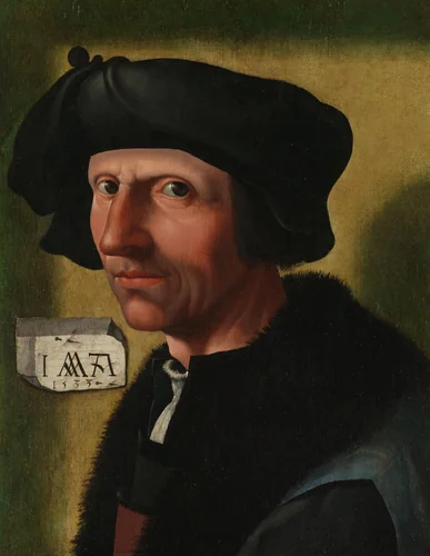 Portrait of Jacob Cornelisz van Oostsanen by Unknown, painting, 1533