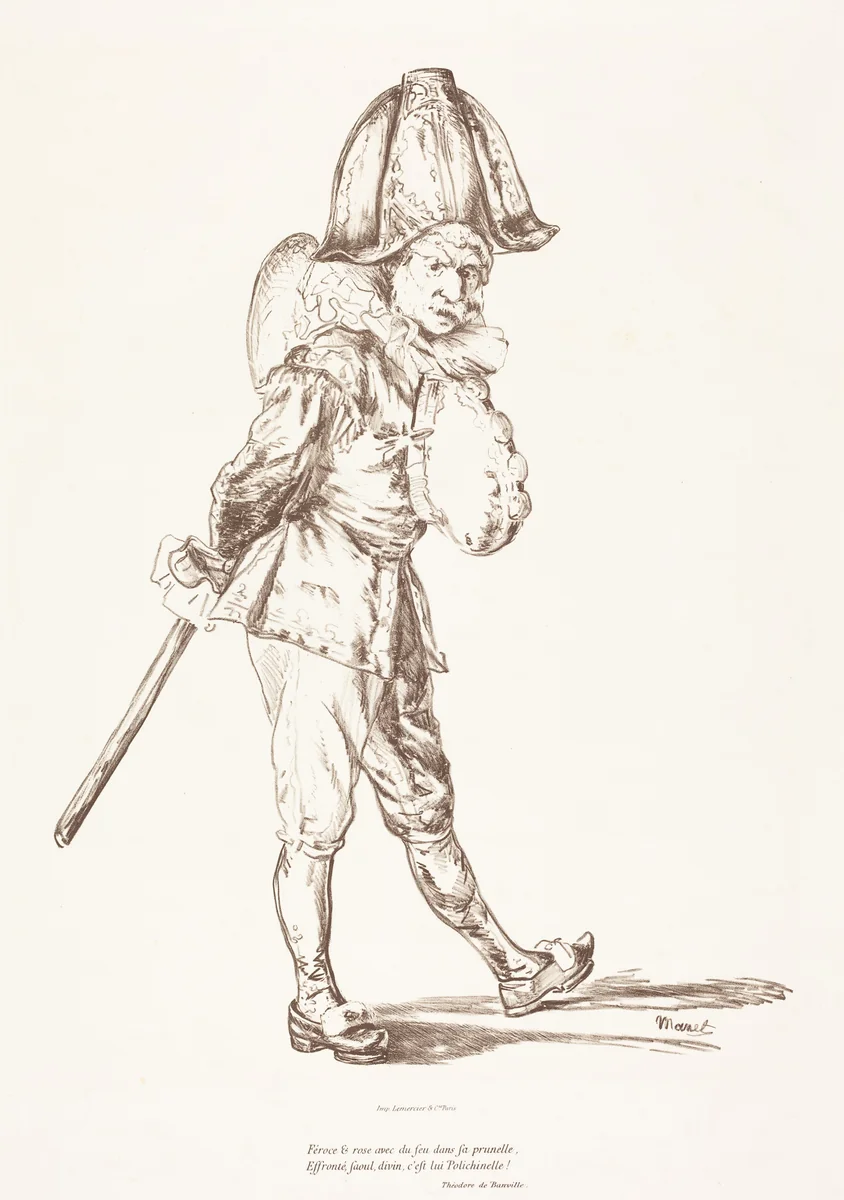 Polichinelle by Edouard Manet, print, 1874