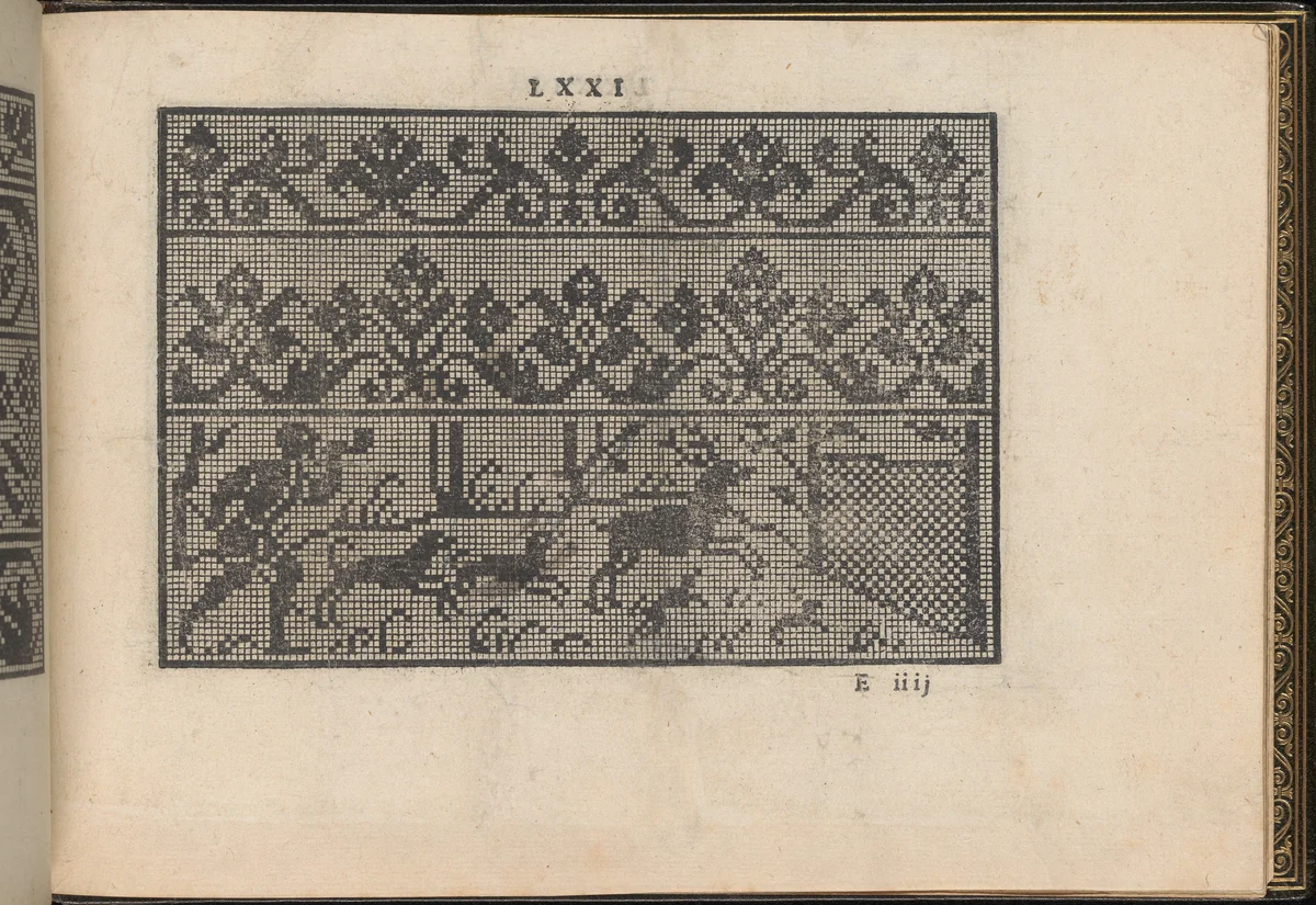 La Vera Perfettione del Disegno di varie sorti di recami, page 36 (recto) by Giovanni Ostaus, book, 1567