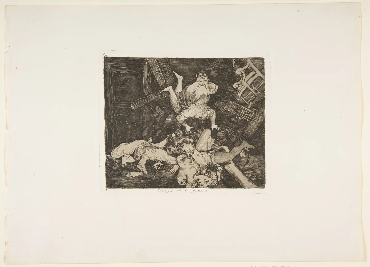Plate 30 from "The Disasters of War" (Los Desastres de la Guerra): Ravages of war (Estragos de la guerra) by Goya, print, 1810-1823