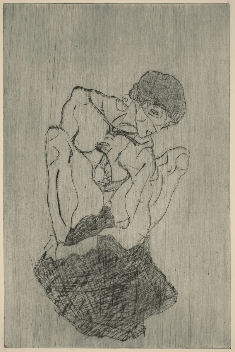 Kummernis (Sorrow) by Egon Schiele, portfolio, 1922