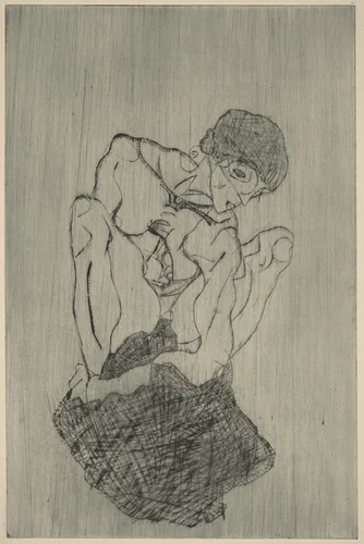 Kummernis (Sorrow) by Egon Schiele, portfolio, 1922