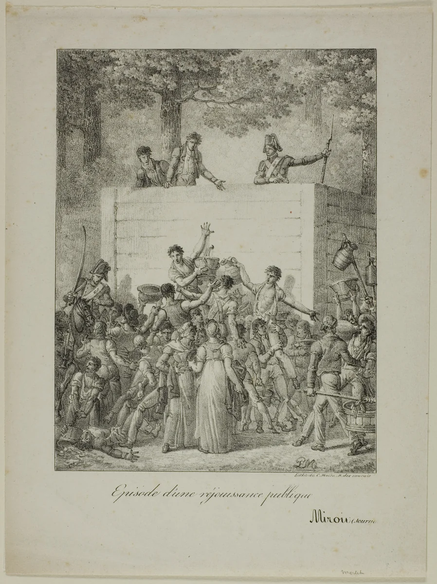 Public Rejoicing by Charles Étienne Pierre Motte, print, 1805-1836