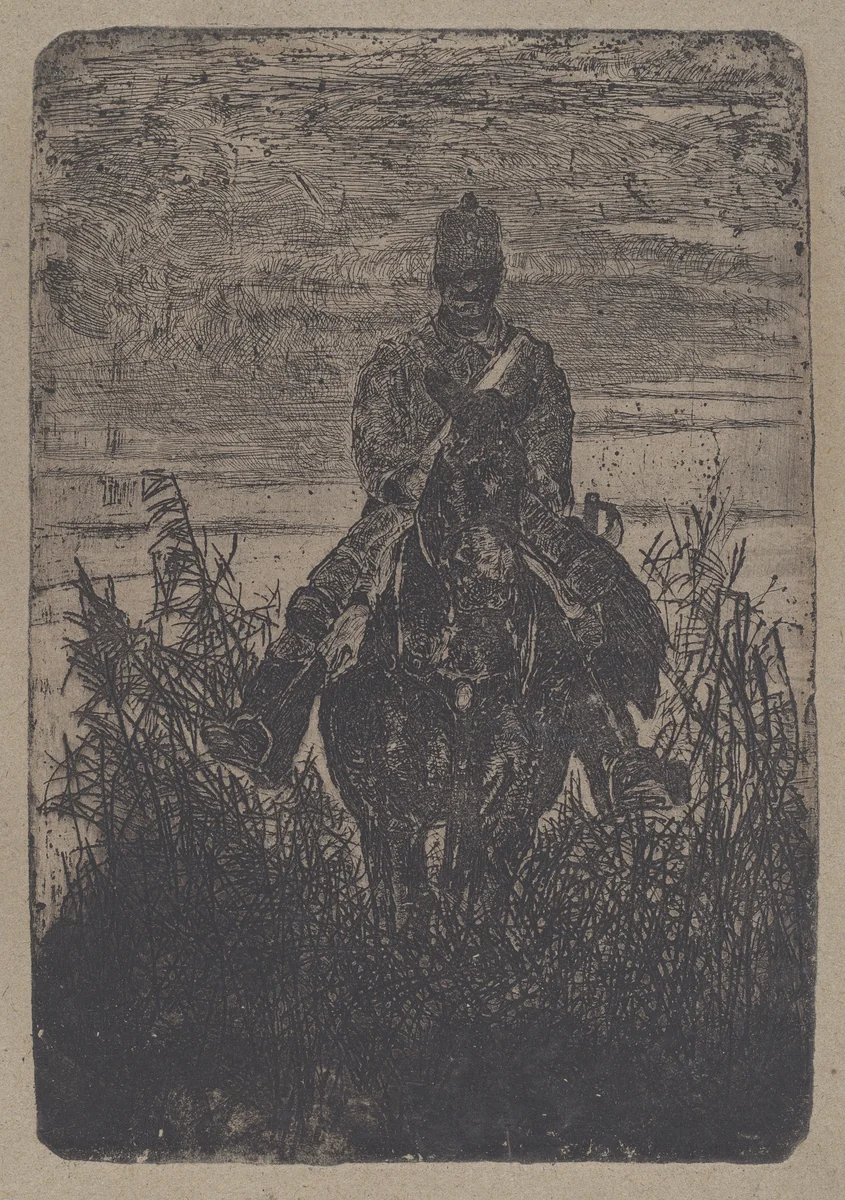 Patrol (Esplorazione) by Giovanni Fattori, print, 1888-1890