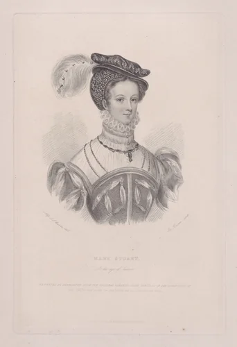 Mary Stuart, At the age of Sixteen (from Memoirs of Eminent Englishwomen) by Joseph Brown, print, 1844