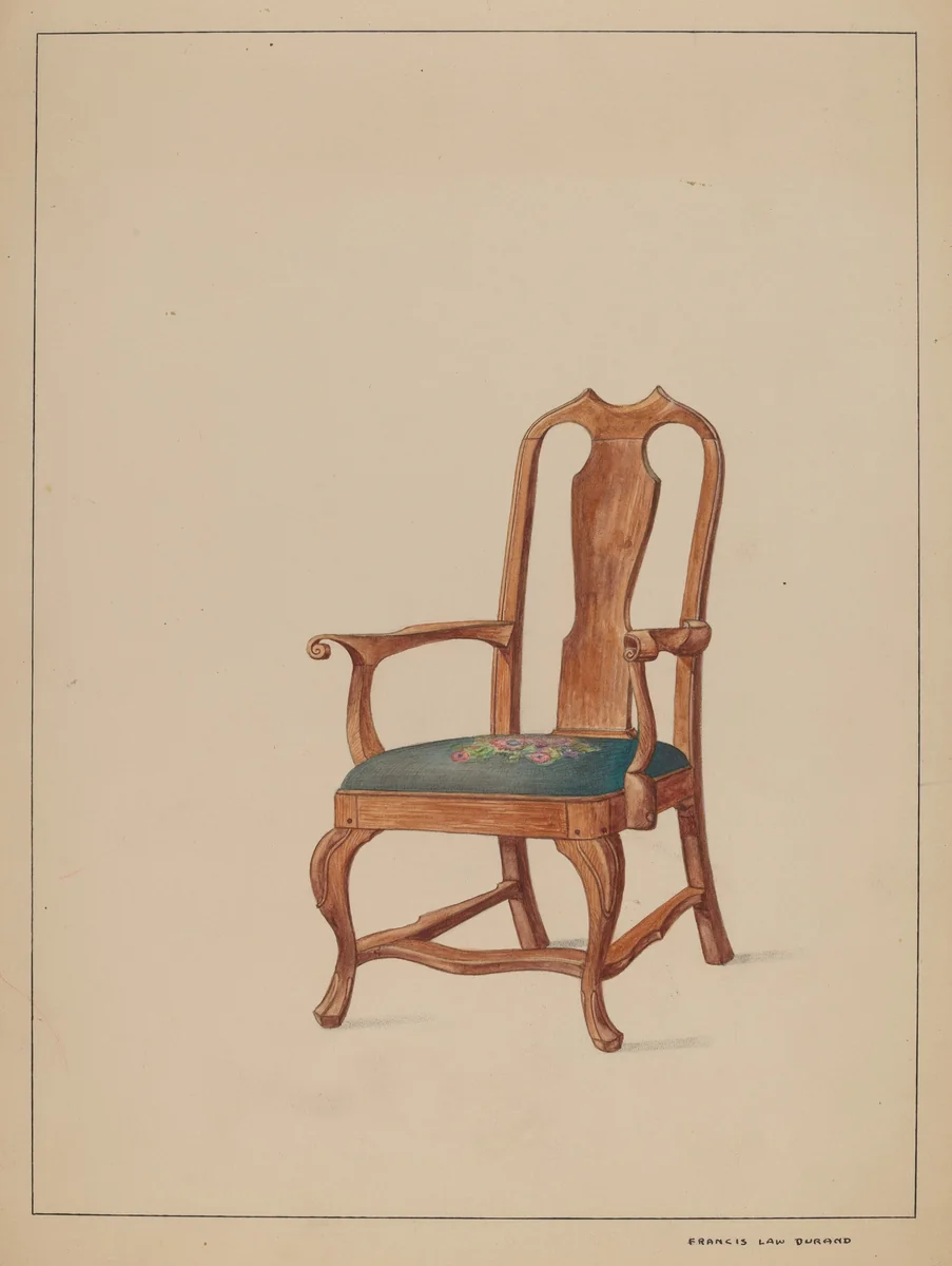 Chair by Francis Law Durand, index of american design, 1937