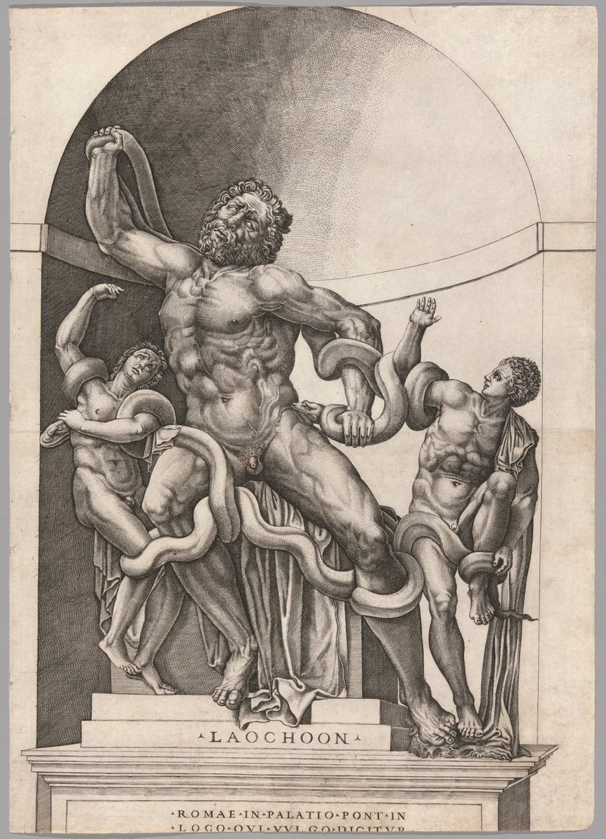 Laocoön by Nicolas Beatrizet, print, 1535-1565