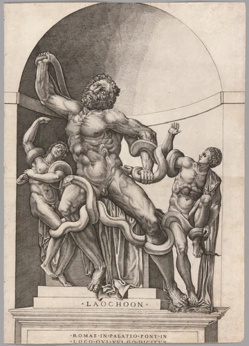 Laocoön by Nicolas Beatrizet, print, 1535-1565