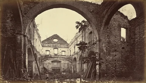 Ruins of the Church of Santo Domingo-Panama by Eadweard Muybridge, photograph, 1875