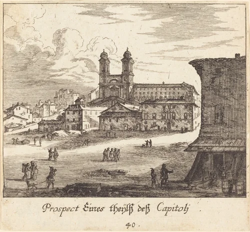 City View by Melchior Küsel; Johann Wilhelm Baur, print, 1681