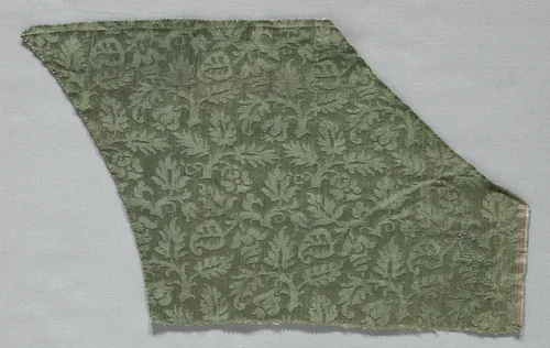 Silk Damask Fragment by Unknown, textile, 1500-1599