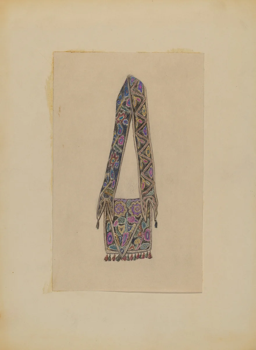 Man's Shoulder Pouch by Melita Hofmann, index of american design, 1935-1942