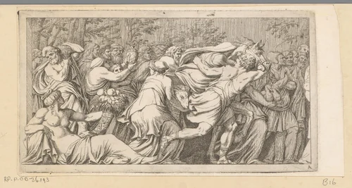 Processie van smekelingen by Giovanni Battista Galestruzzi, print, 1656