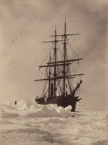 "Where we patiently waited and quietly hoped for the ice to open" by George P. Critcherson, John L. Dunmore, William Bradford, photograph, 1869