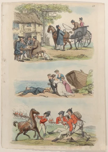 Plate 12, from "World in Miniature" by Thomas Rowlandson, print, 1816