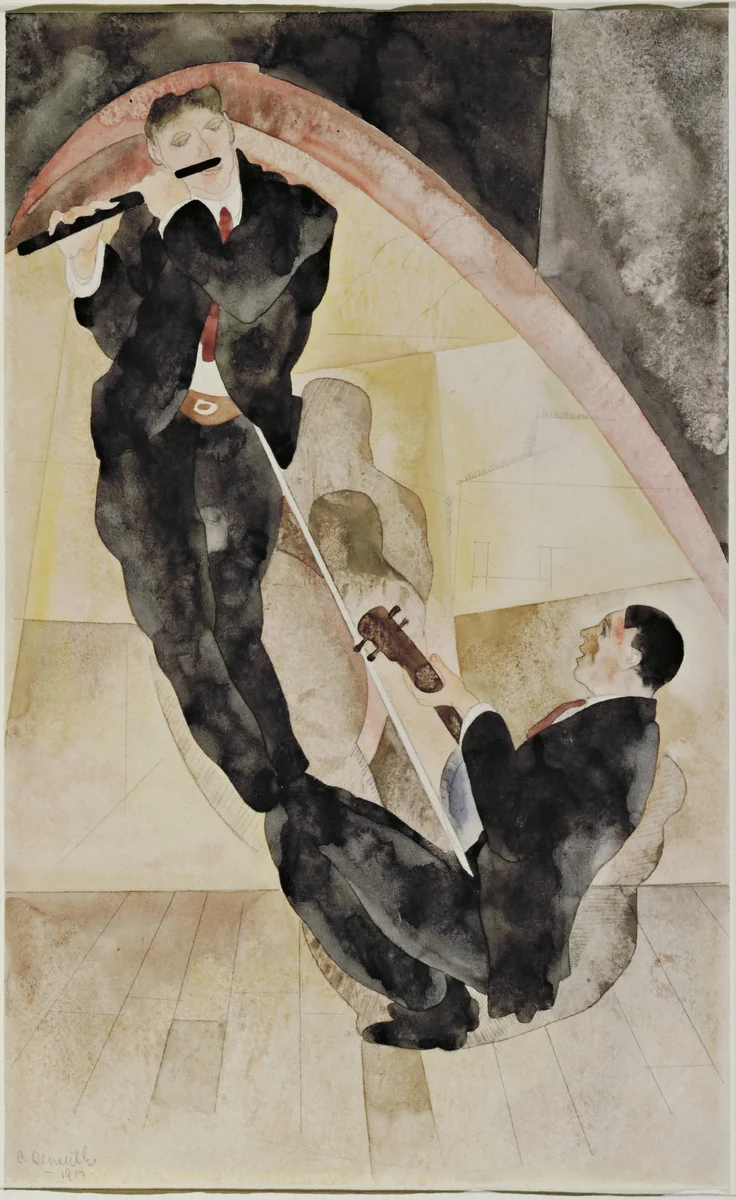Vaudeville Musicians by Charles Demuth, drawing, 1917
