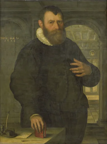 Portrait of Bartholomeus van der Wiere (1534-1603) by Unknown, painting, 1593