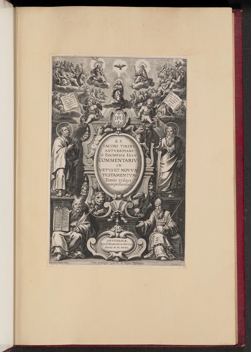 Title Page for R.P. Jacobi Tirini's "Commentarius in Vetvs et Novvm Testamentvm" by Cornelis Galle
Peter Paul Rubens, print, 1632