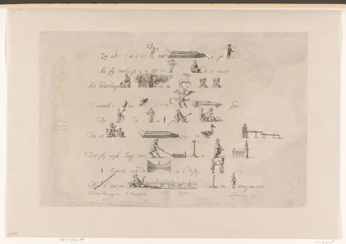 Rebus opgedragen aan Cornelis de Buyser by Christoffel Lubienitzki, drawing, 1712