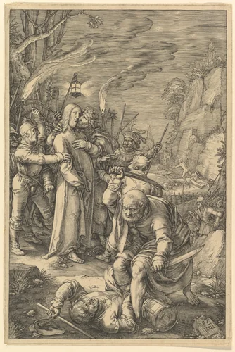 The Betrayal of Christ, from "The Passion of Christ" by Hendrick Goltzius, print, 1598
