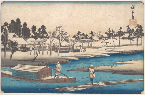 Clearing Weather after Snow at Massaki by Utagawa Hiroshige (歌川広重), print, 1797-1858