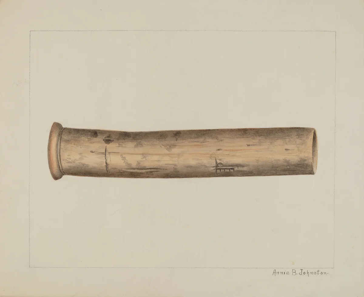 Earthenware Drain Tile by Annie B. Johnston, index of american design, 1937