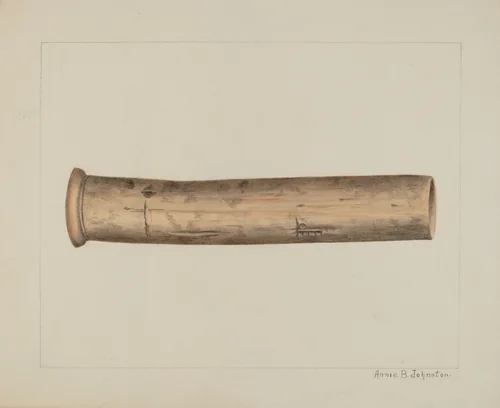 Earthenware Drain Tile by Annie B. Johnston, index of american design, 1937