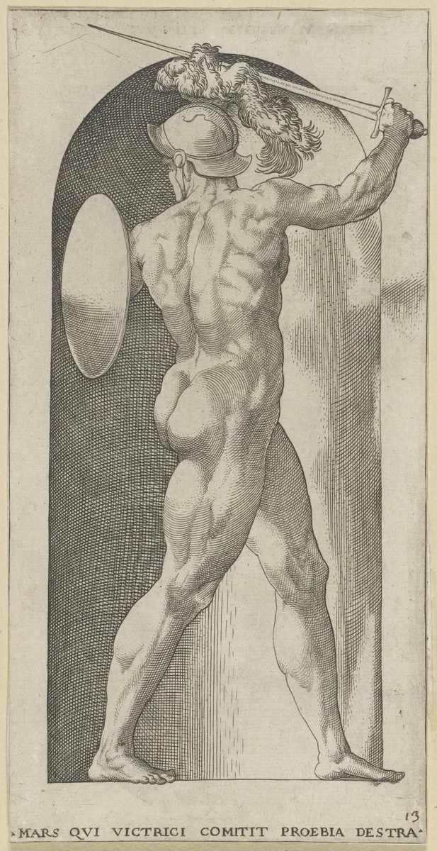 Mars by Jacob Binck, print, 1510-1569